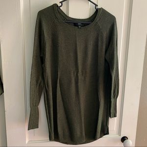 Army green sweater tunic